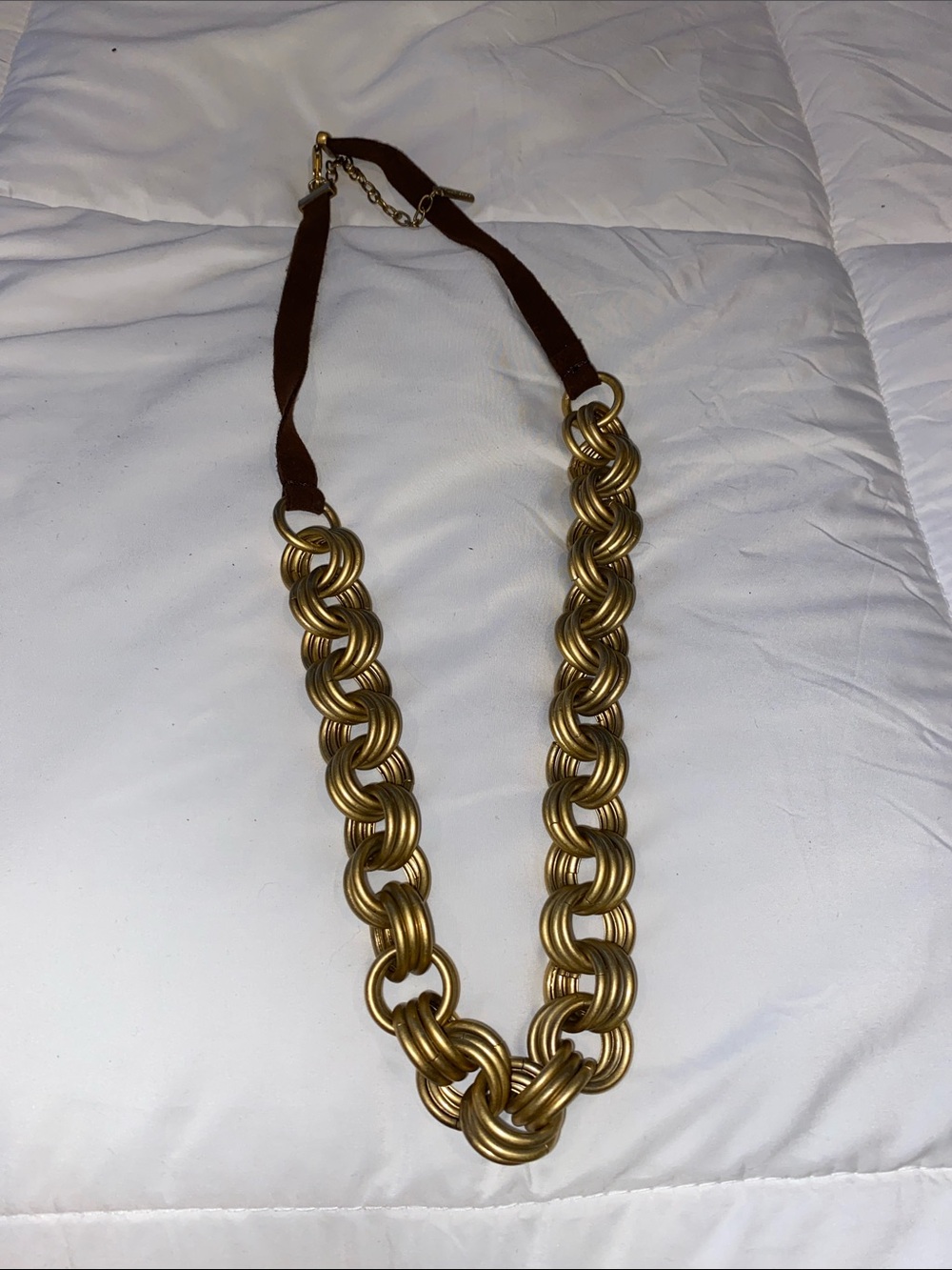 Gold-Tone Chain Link Statement Necklace - Women's Jewelry Ellen tracy